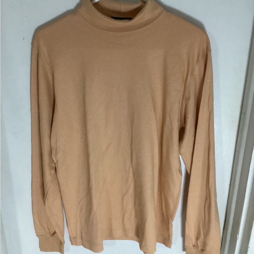 J. Crew womens light orange long sleeve mock turtleneck size large